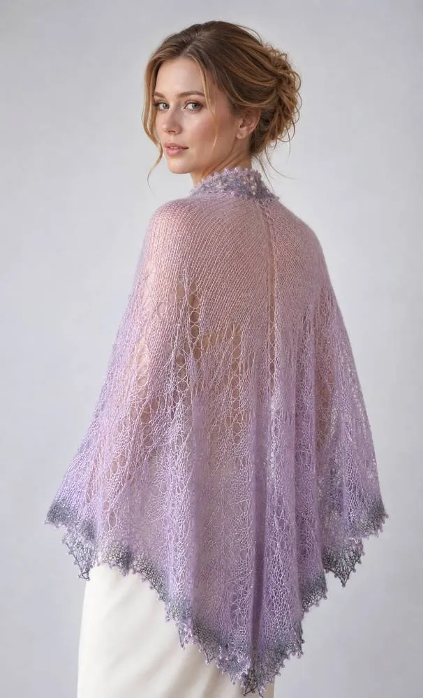 Châle violet TricotéArt