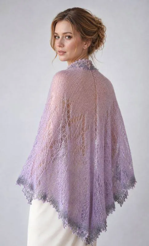 Châle "Ludmila" en kid mohair sur soie