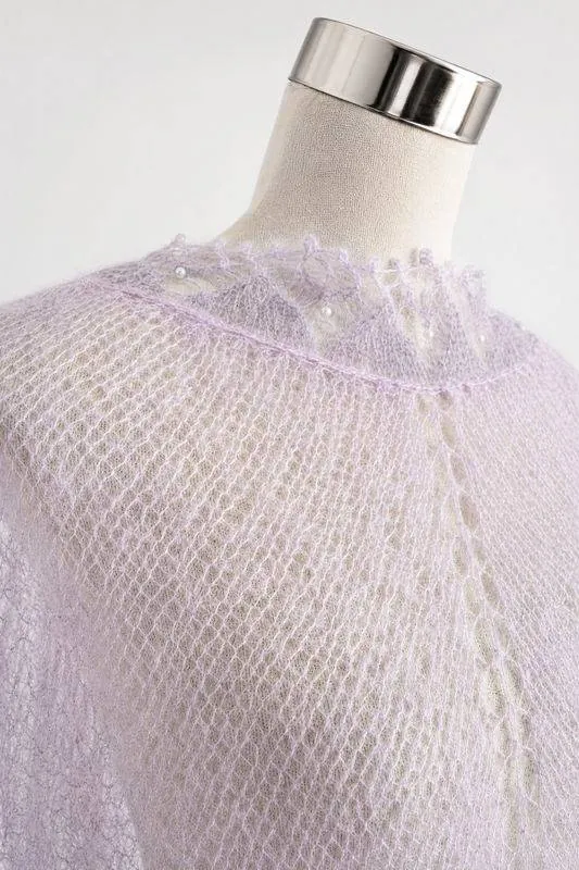 Châle "Ludmila" en kid mohair sur soie