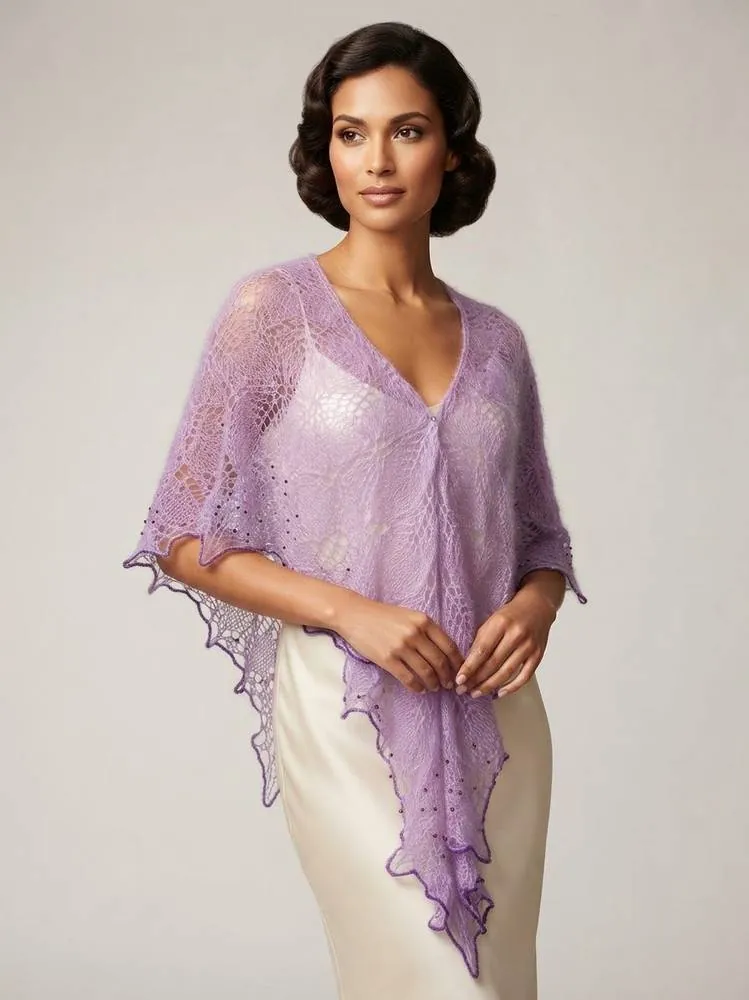 Châle "Bouquet de lilas"