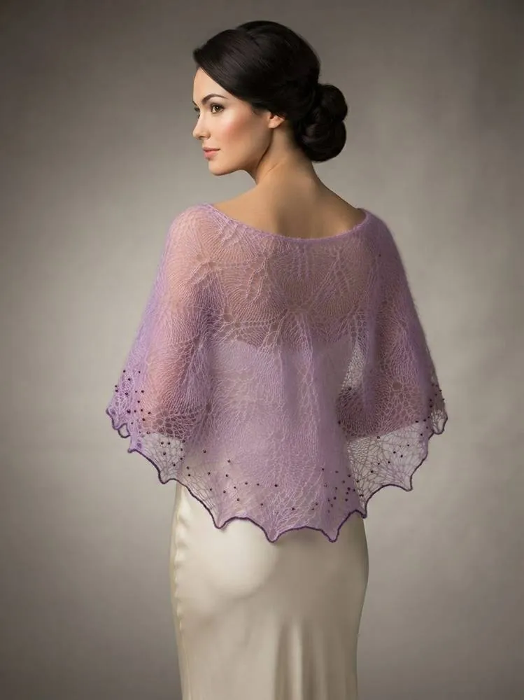 Châle "Bouquet de lilas"