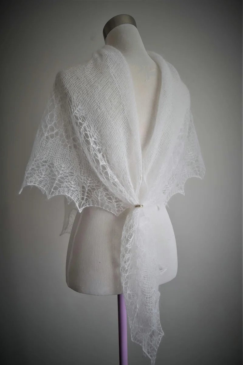Châle "Nuage doux" en kid mohair sur soie